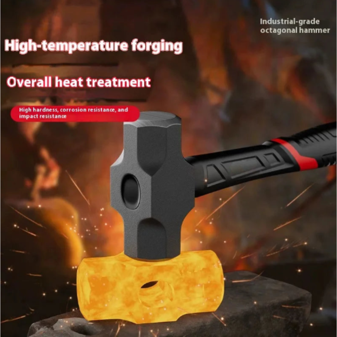 Heavy Duty Octagonal Hammer Hand Tool for Masonry, Demolition & Wall Breaking