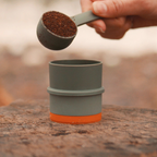 Portable Vacuum Pressure Coffee Maker with Insulated Travel Mug Stainless Steel Hand Powered Coffee Brewer