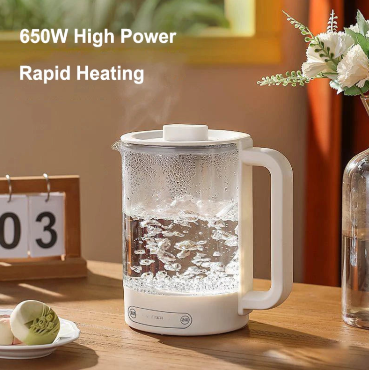 Glass Electric Tea Kettle 1.5L 700W with Filter and Automatic Shut-Off Water Boiler