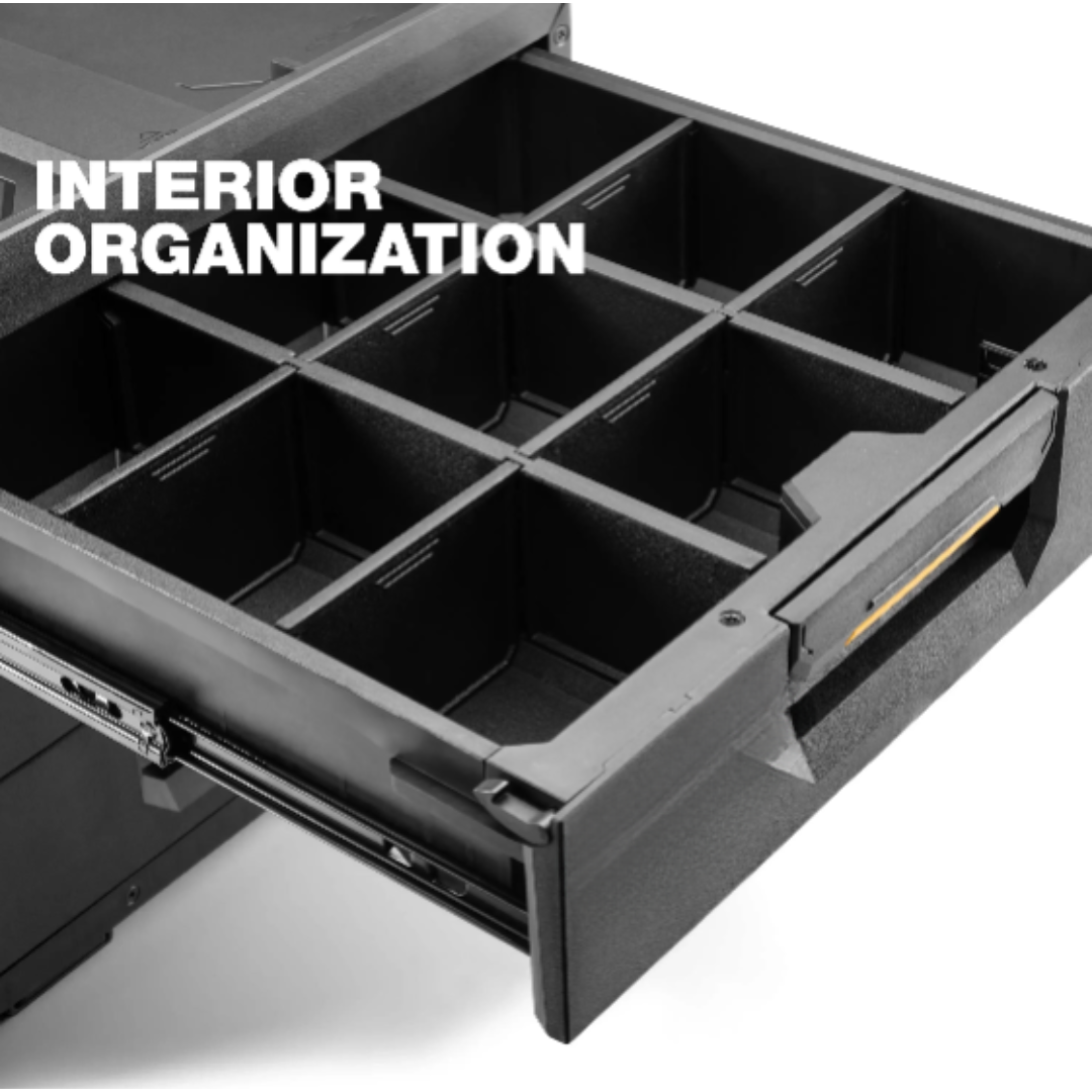 Heavy Duty 3-Drawer Stackable Tool Box with Dividers and Steel Drawer Slides Storage Organizer