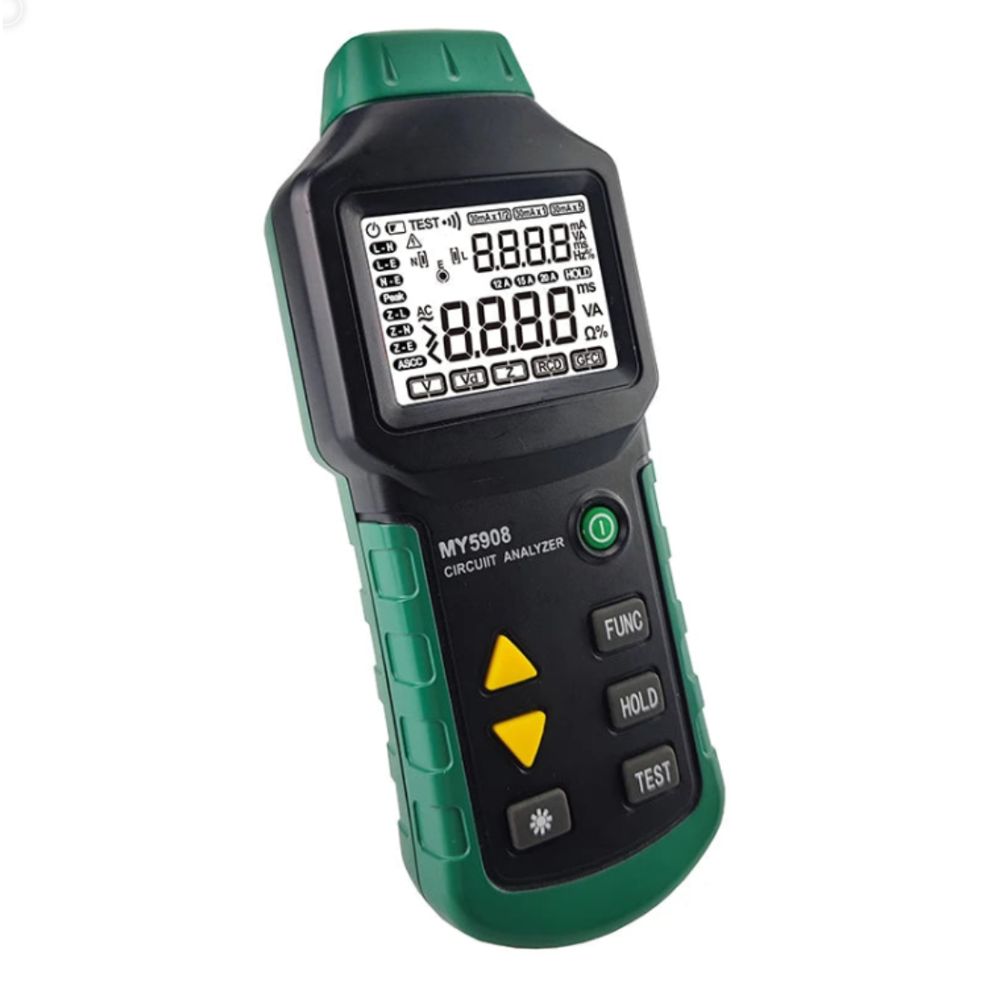 Digital LCD Circuit Analyzer Manual Range AC Voltage Tester with Backlit Display