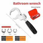 Portable Multi-Function Faucet Wrench with Double Head Adjustable Spanner Tool