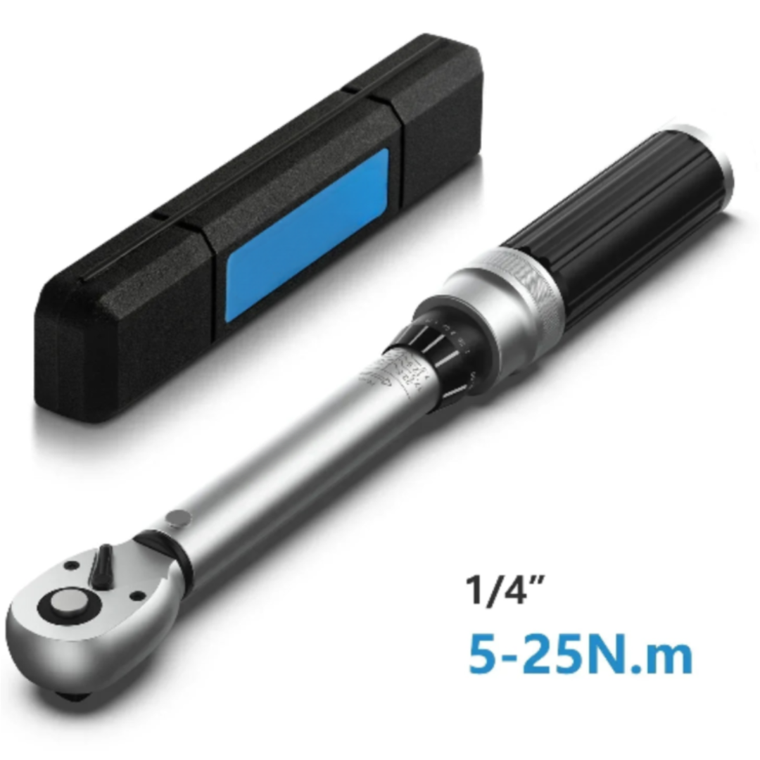 Torque Wrench 1/4 Inch Drive Adjustable 5-25Nm 72 Tooth Ratchet Precision Fastening Tool