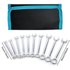 10PCS Mini Spanner Combination Wrench Set with Storage Bag – Metric & SAE Lightweight Hand Tool Kit