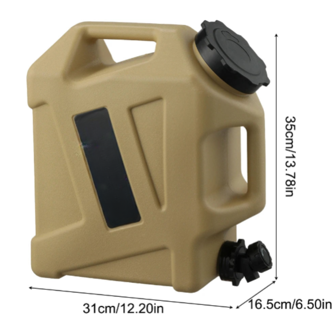 12L Camping Water Container with Tap Portable Outdoor Hiking Water Storage Carrier