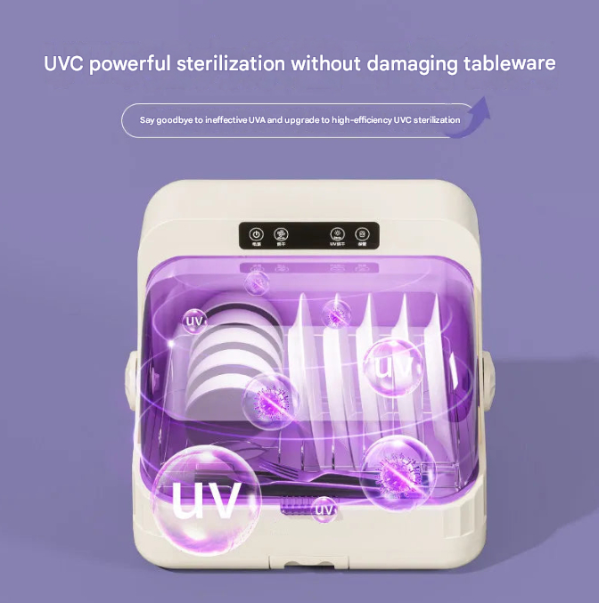 UV Tableware Cabinet 20L Countertop Drying and Storage Cabinet with Stainless Steel Construction