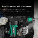 220V Heavy Duty Hammer Drill 2-in-1 Impact Electric Drill for Concrete, Wood & Metal Home DIY Tool