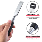 Heavy Duty 7.5" Woodworking Chisel Mn65 Carbon Steel with Hammer End and Non-Slip Handle