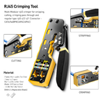 Heavy Duty RJ45 Ethernet Crimping Tool Kit with Cable Tester, Stripper and Carry Case