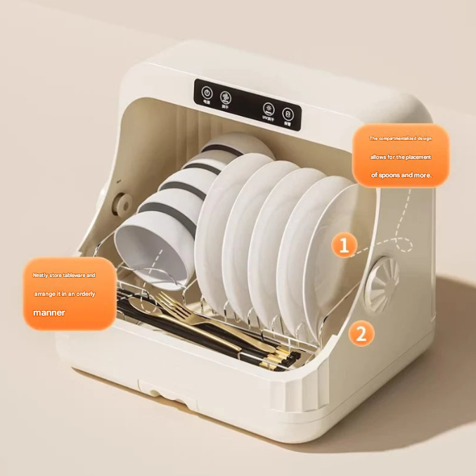 UV Tableware Cabinet 20L Countertop Drying and Storage Cabinet with Stainless Steel Construction
