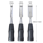 Heavy Duty 7.5" Woodworking Chisel Mn65 Carbon Steel with Hammer End and Non-Slip Handle