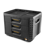 Heavy Duty 3-Drawer Stackable Tool Box with Dividers and Steel Drawer Slides Storage Organizer