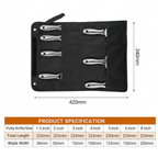 Heavy Duty Stainless Steel Scraper Putty Knife Set 7Pcs with Storage Bag