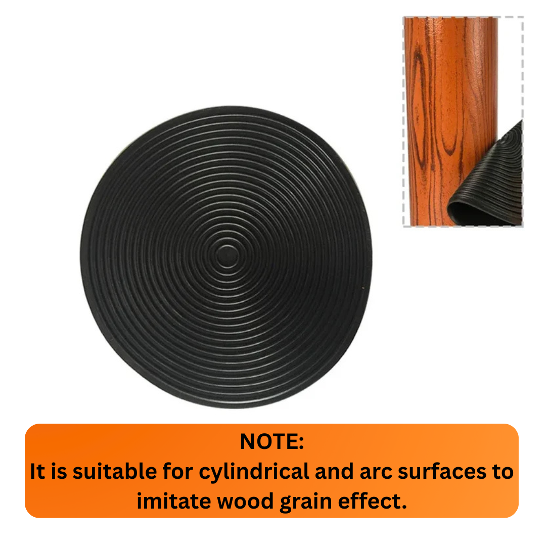 Reusable Wood Grain Paint Roller with Handle Decorative Texture Tool for DIY Home Projects