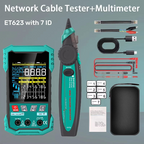 Network Cable Tester and Wire Tracker with Color Display POE Detection Breakpoint Testing and 7 ID Modules