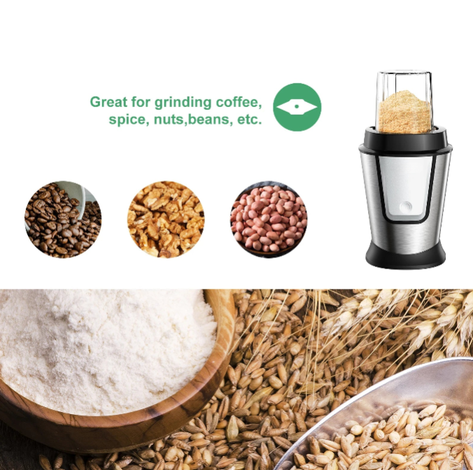 3-in-1 Portable Smoothie Blender Food Chopper and Dry Grinder 700W with 600ml Bottle