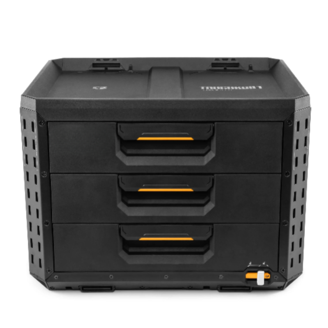Heavy Duty 3-Drawer Stackable Tool Box with Dividers and Steel Drawer Slides Storage Organizer
