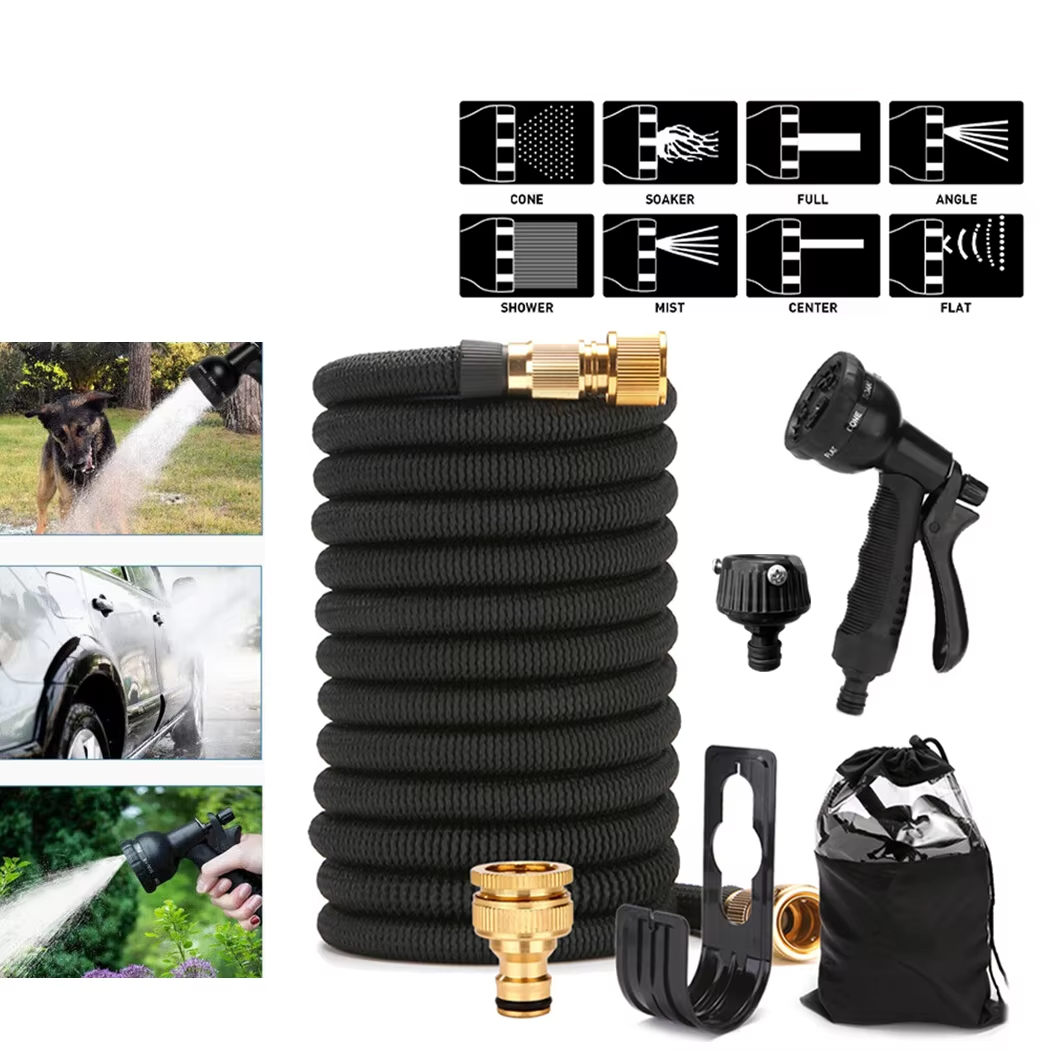 Expandable Garden Hose with Spray Nozzle and Storage Bag 50ft