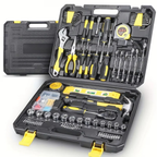 108-Piece Heavy Duty Household Tool Set with Ratchet, Sockets and Portable Carry Case