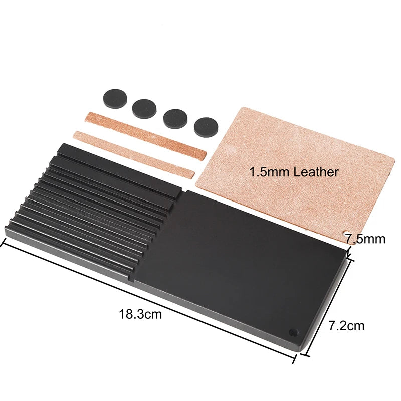 Leather Sharpening Strop Tool with Polishing Compound and Sandpaper for Leathercraft Edge Tools