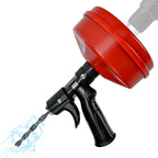 10m Flexible Drain Auger Plumbing Snake Manual or Drill Powered Clog Remover Tool