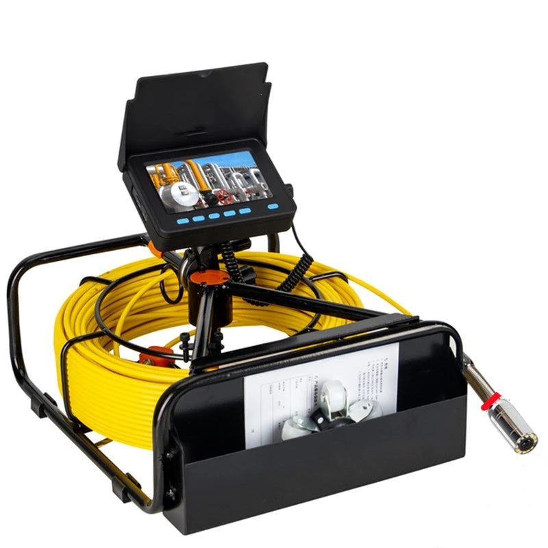 Portable Sewer Pipe Inspection Camera 20m Cable with 10cm HD Screen LED Camera and DVR Recording
