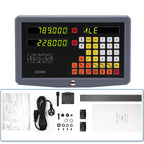 2 Axis Digital Readout Display with 2 Linear Glass Scales 0.005mm Resolution for Milling and Lathe Machines