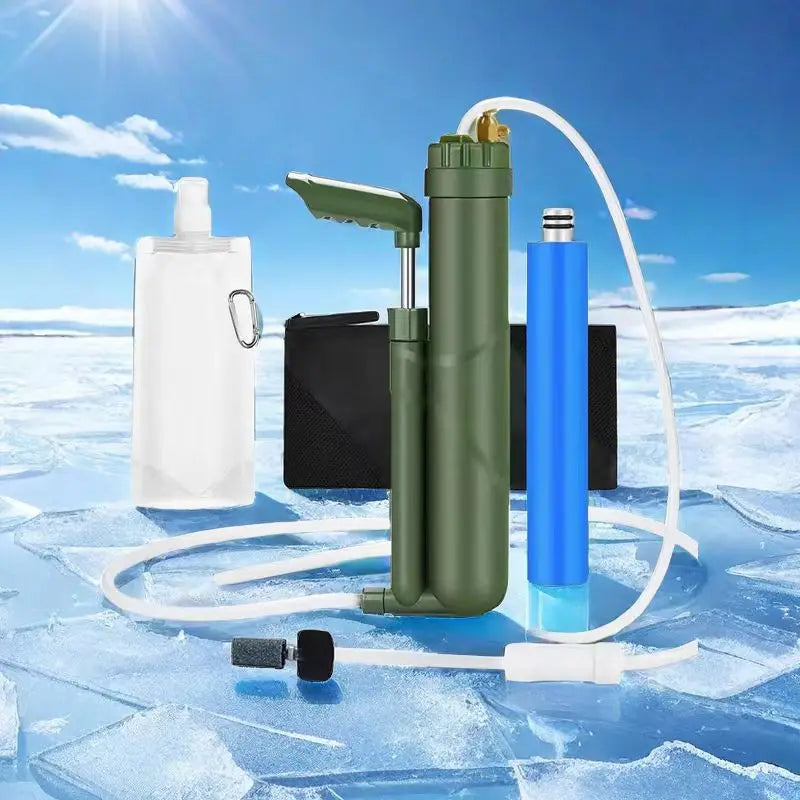 High Precision Water Filter Pump 0.0001 Micron with Carry Bag Portable Outdoor Filtration Kit