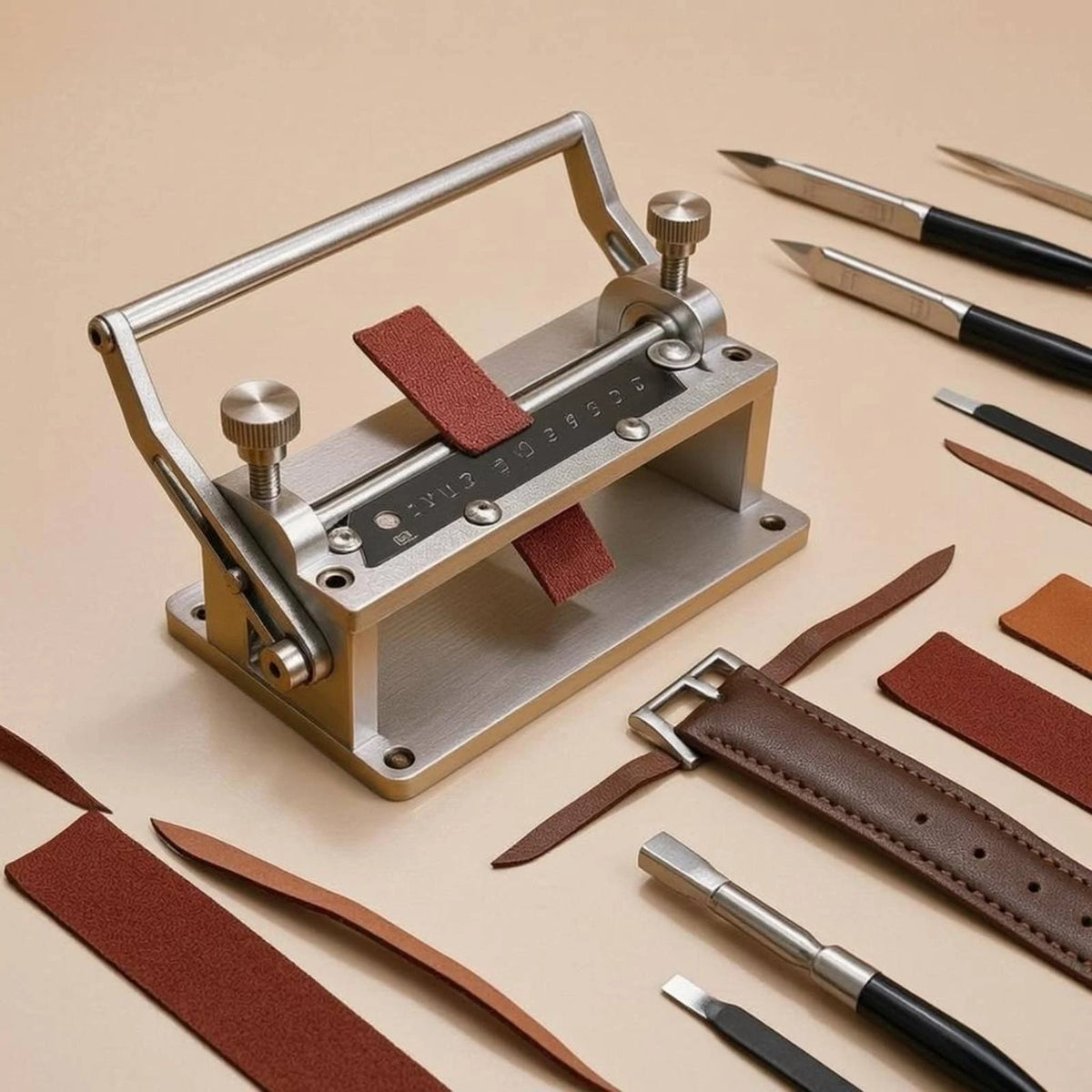 Manual Leather Skiving Machine Adjustable Leather Peeling Thinning Splitter Tool for Leathercraft