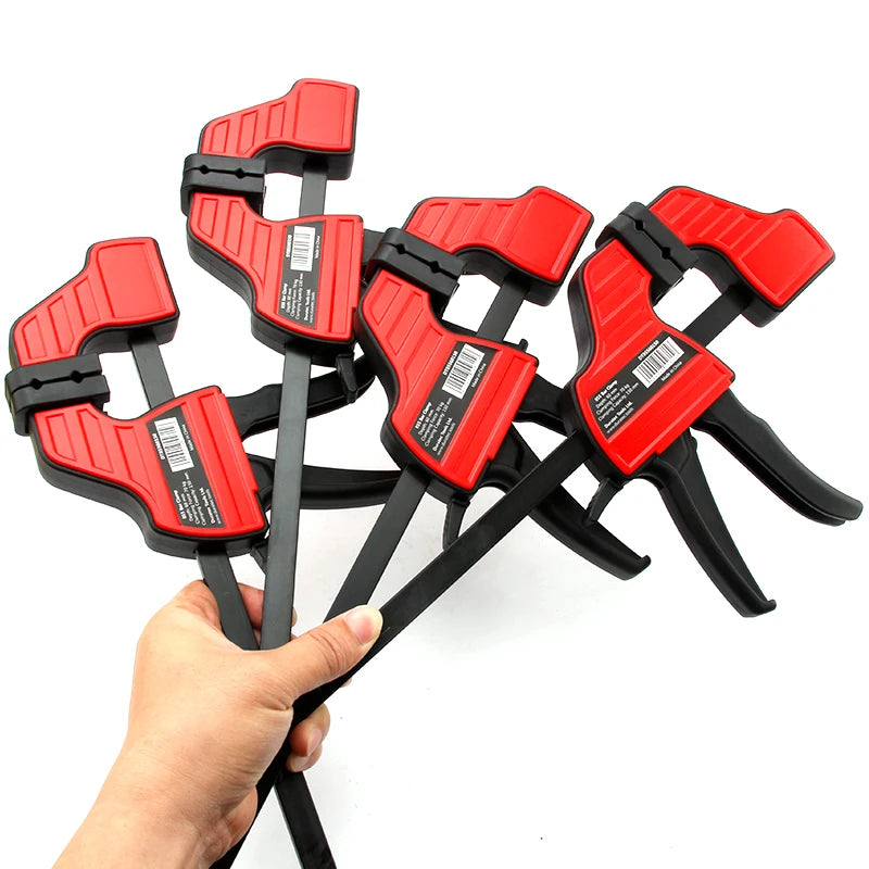 4 pcs Quick Slide Woodworking F Clamps Heavy Duty Bar Clamps for Carpentry, DIY Wood Projects