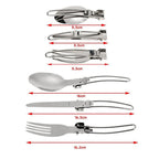 Portable 9-Piece Camping Cookware Kit with Stove Aluminium Pots and Tableware for Outdoor Cooking