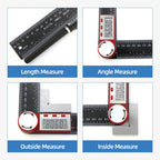 Digital Angle Finder Protractor with LCD Display 0–360° 200mm Multi Angle Measuring Ruler