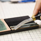 Leather Sharpening Strop Tool with Polishing Compound and Sandpaper for Leathercraft Edge Tools