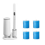 Disposable Toilet Brush Set with 24 Replacement Heads and Storage Holder Bathroom Cleaning System