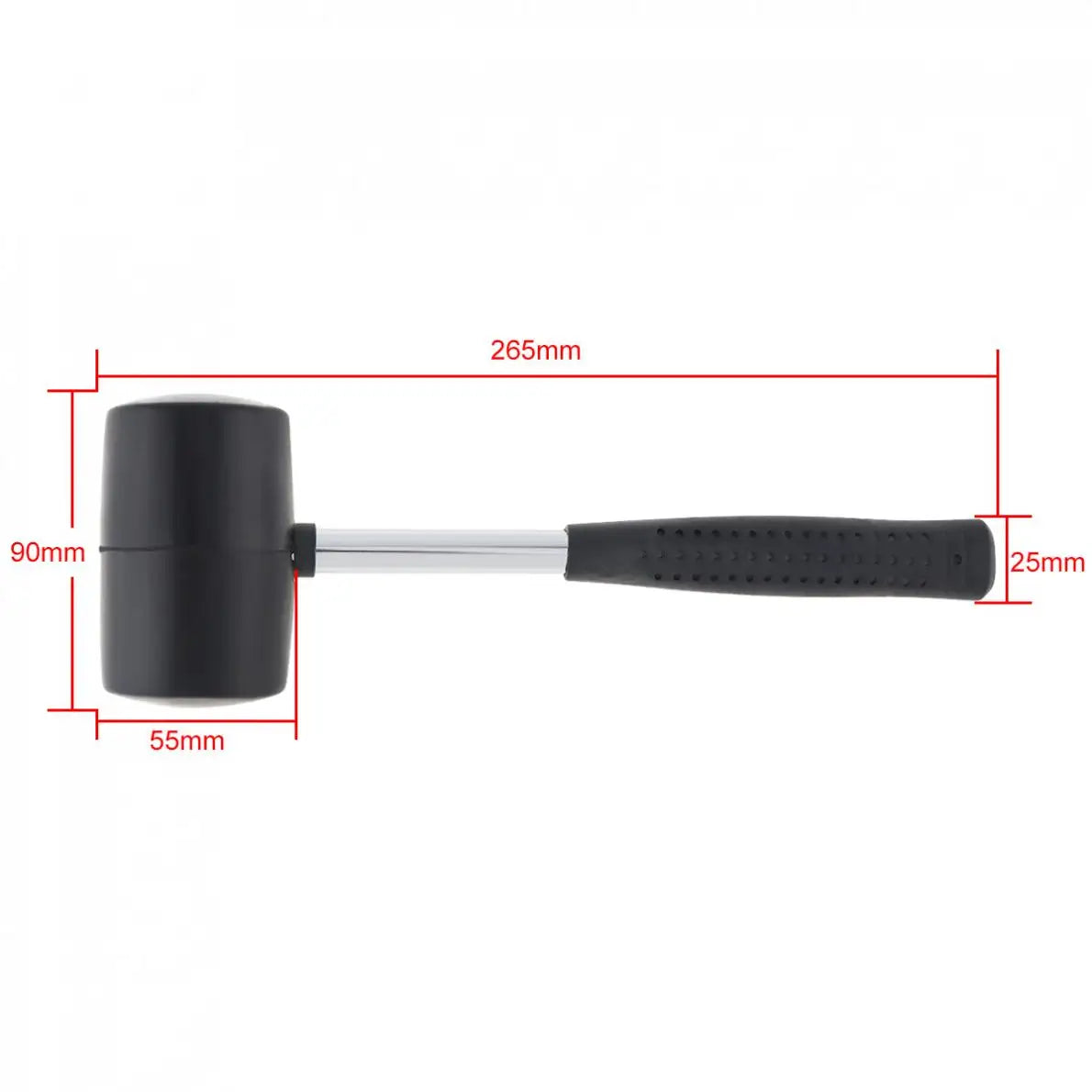 Heavy Duty 400g Rubber Mallet with Steel Handle & Non-Slip Grip – Tile Installation DIY Hand Tool