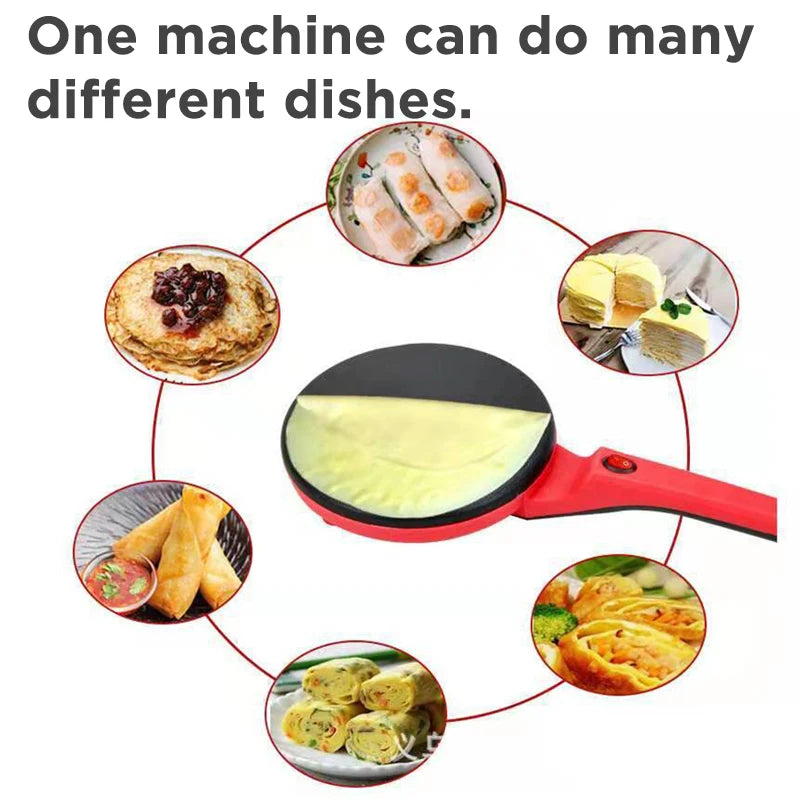 Electric Crepe and Pancake Maker 650W Non-Stick Flat Griddle Cooking Pan 220-240V