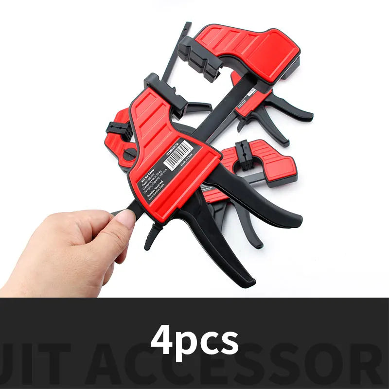4 pcs Quick Slide Woodworking F Clamps Heavy Duty Bar Clamps for Carpentry, DIY Wood Projects