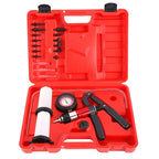 Hand Held Vacuum Pump Tester and Brake Bleeder Kit 21 Piece Automotive Diagnostic Tool with Gauge