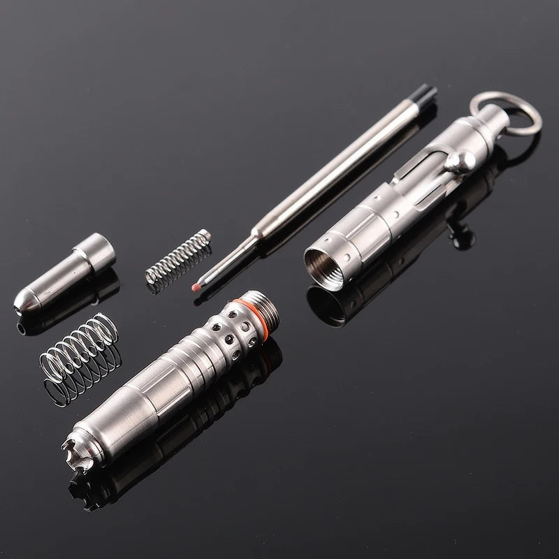 Titanium Alloy Tactical Pen with Glass Breaker Portable Multi Functional Writing Tool