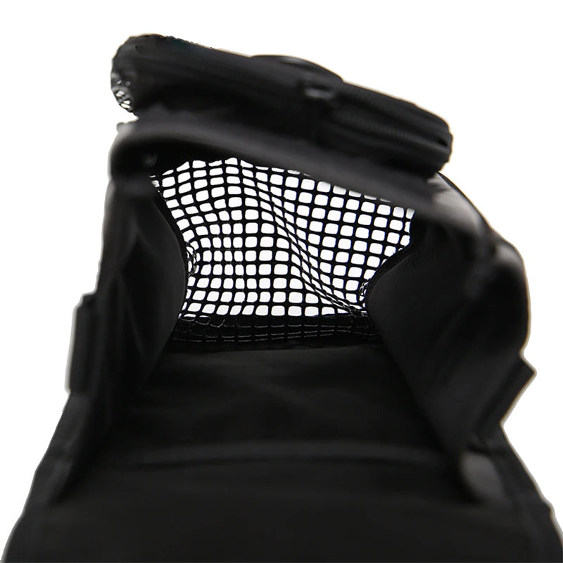 Scuba Diving Mesh Gear Pouch with Dual Pockets D-Ring and Belt Attachment for Reel and SMB Storage
