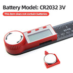 Digital Angle Finder Protractor with LCD Display 0–360° 200mm Multi Angle Measuring Ruler