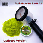 Static Grass Flocking Applicator Kit with Planting Template and Grass Sample for Model Scenery