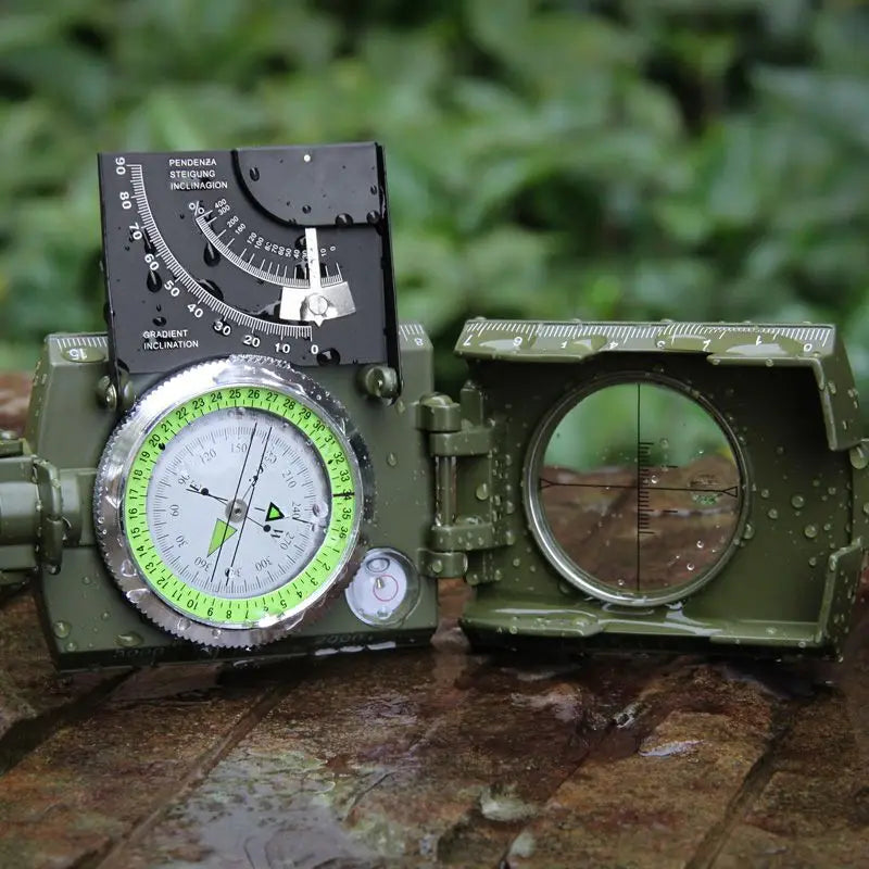 Waterproof Metal Compass with Noctilucent Display Portable Outdoor Navigation Tool for Hiking