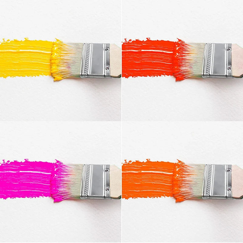 24 Piece 48mm Flat Paint Brush Set for Walls, Furniture, Varnish and Multi Purpose Use