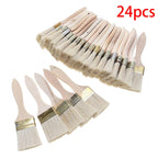 24 Piece 48mm Flat Paint Brush Set for Walls, Furniture, Varnish and Multi Purpose Use