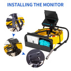 Portable Sewer Pipe Inspection Camera 20m Cable with 10cm HD Screen LED Camera and DVR Recording