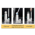 Disposable Toilet Brush Set with Replacement Heads Bathroom Cleaning Brush and Holder