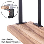 3 Tier Rustic Corner Wall Shelf Wooden and Metal Storage Rack for Kitchen Bathroom or Living Room