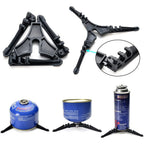 Portable 9-Piece Camping Cookware Kit with Stove Aluminium Pots and Tableware for Outdoor Cooking