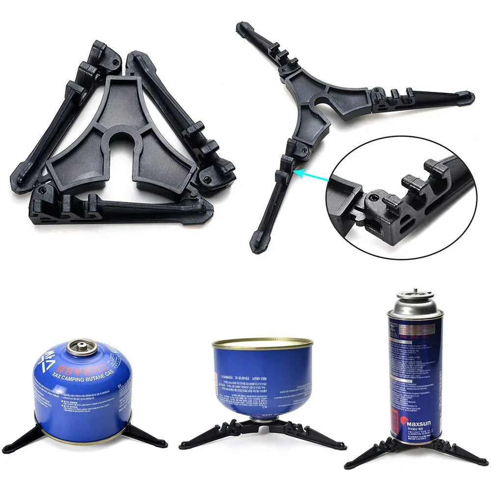 Portable 9-Piece Camping Cookware Kit with Stove Aluminium Pots and Tableware for Outdoor Cooking